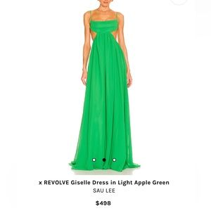 SAU LEE x Revolve Giselle Dress Light Apple Green. Size 6 Worn Once
